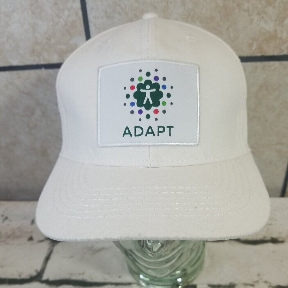 Adapt‎ Hat Mens Unisex OSFA White Strapback Adjustable Hit Wear Ball Cap